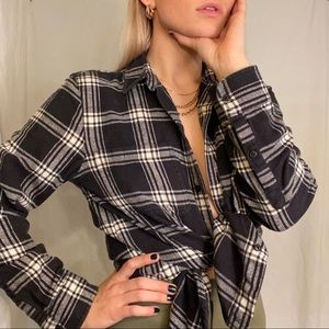 Madewell b&w classic flannel